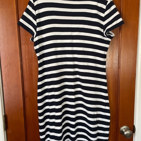 Chaps Short Sleeve Red White and Blue Stripe Dress Size XL - Picture 2 of 4